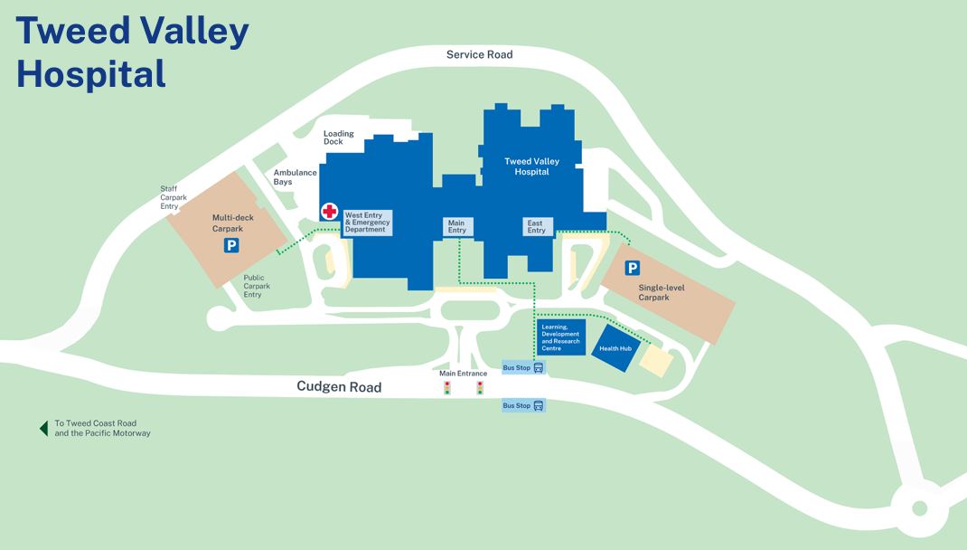 Tweed Valley Hospital Campus Map