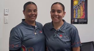 photos of two generations of health workers